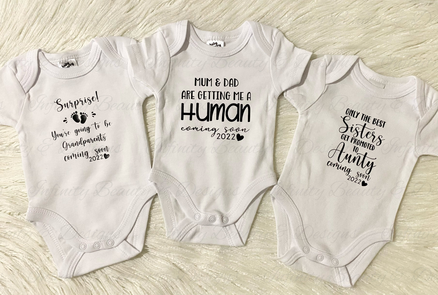 Coming Soon Script Custom Pregnancy Announcement Baby Bodysuit